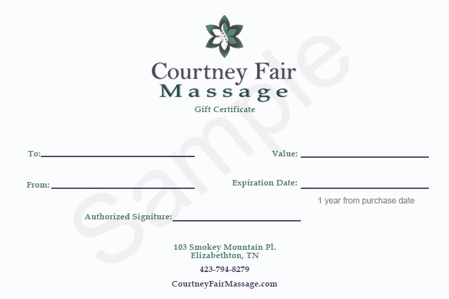 massage gift certificate templates
